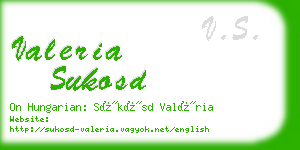 valeria sukosd business card